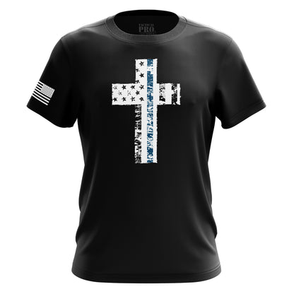 Cross Flag Blue Line