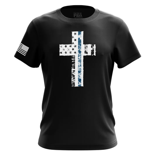 Cross Flag Blue Line