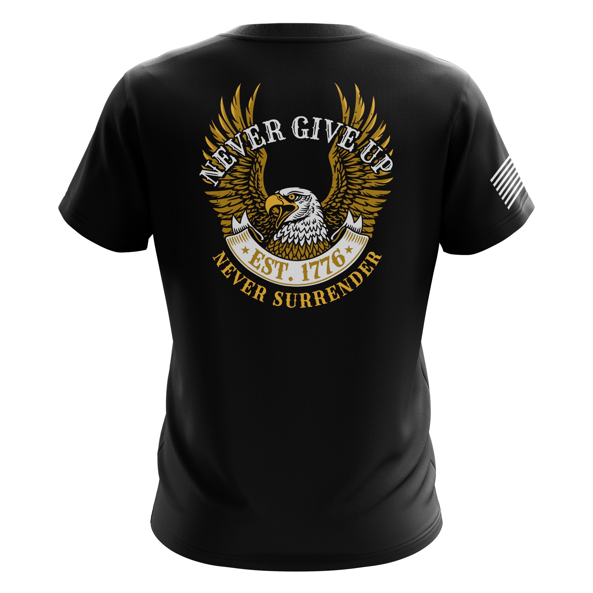 Never Give Up Men's Cotton Tee – Tactical Pro Supply, LLC