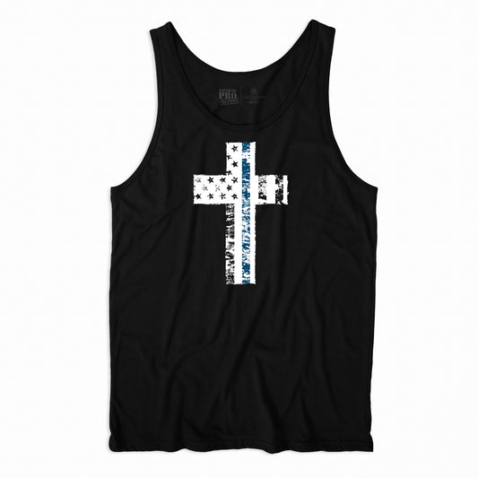 Cross Flag Blue Line