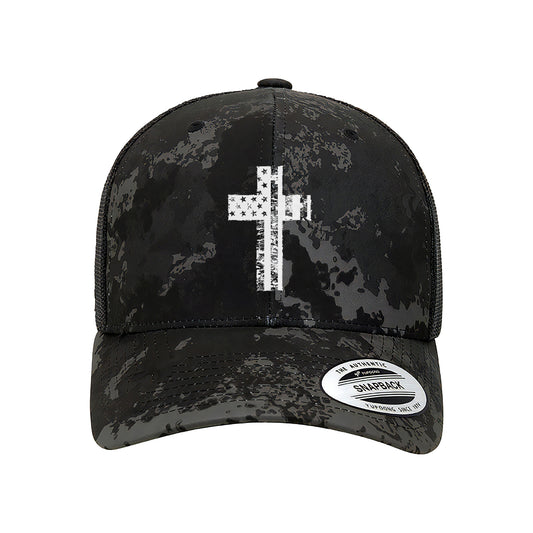 Black Camo - Cross Flag