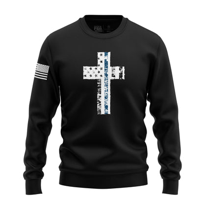 Cross Flag Blue Line