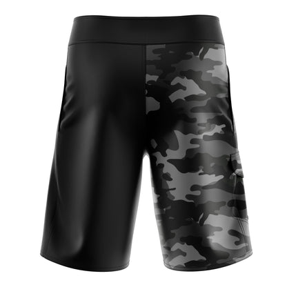 Split Black Camo White Crest