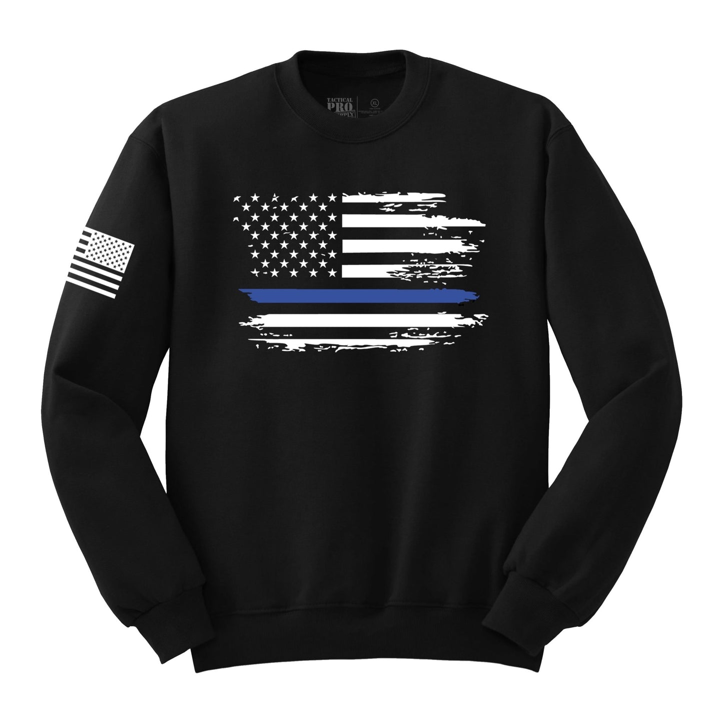 Distressed Flag - Blue Line - Tactical Pro Supply, LLC
