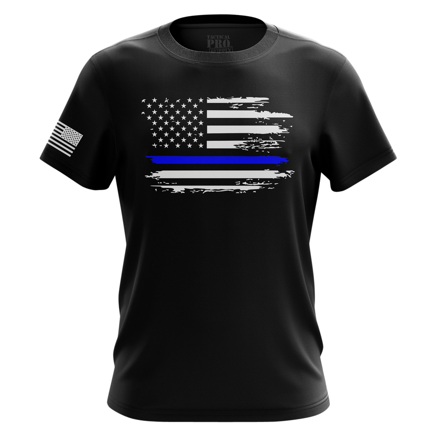 Distressed Flag Blue Line