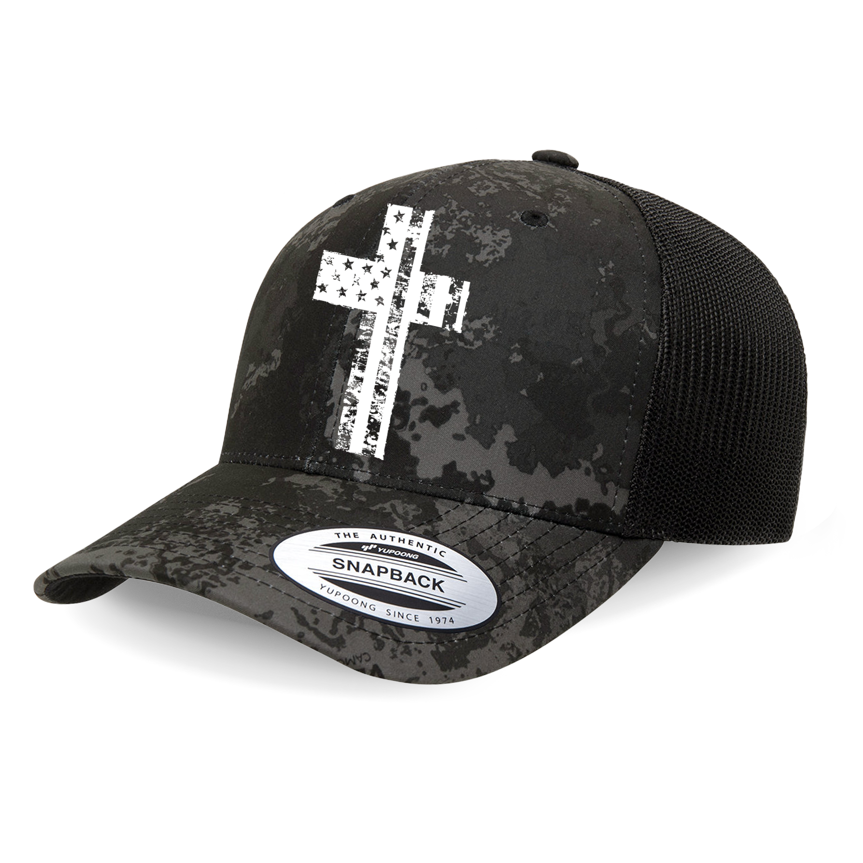 Black Camo - Cross Flag